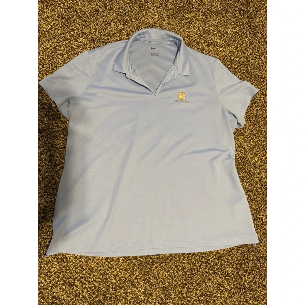 Nike Women's XXL John Deere Blue Polo